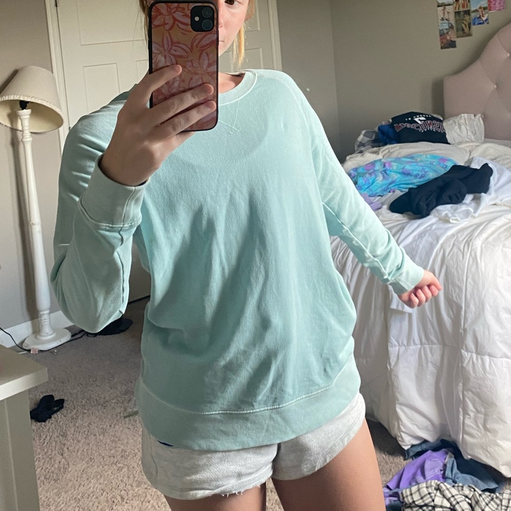 Blue crew neck